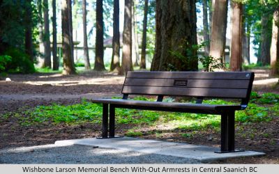 Wishbone Larson Memorial Bench in Central Saanich BC